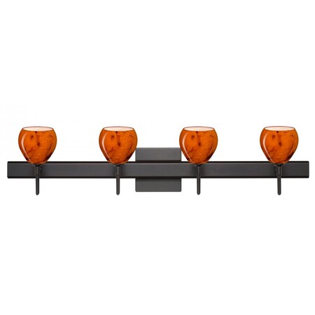 Besa Lighting Besa Wall With SQ Canopy Tay Tay Bronze Habanero 4x5W LED 4SW-5605HB-LED-BR-SQ